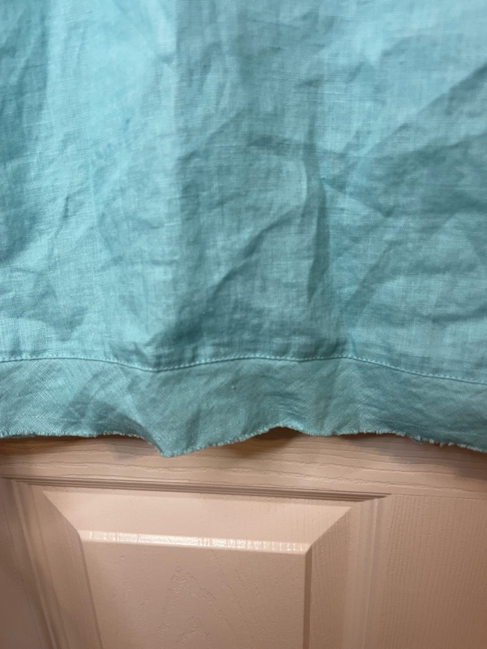 Eileen Fisher Linen Pocket Top in Aqua Blue Coastal Grandmother Size Small - Picture 4 of 10